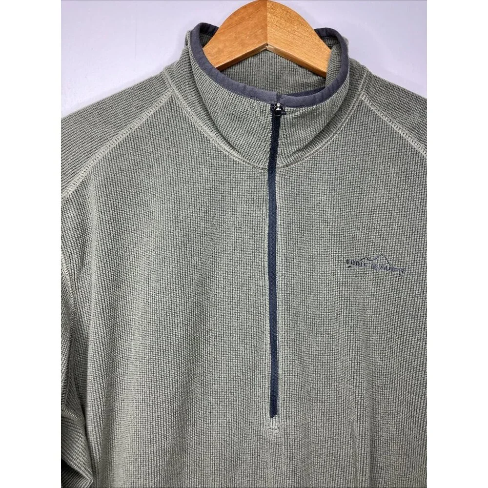Eddie Bauer Green Fleece 1/2 Zip Sweater Men's Large